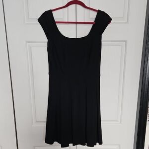 le chateau Black Scoop-Neck Mini Dress